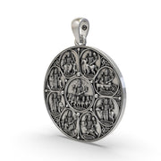 Navagraha silver pendant detailed design
