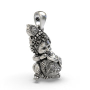 Antique oxidized 925 silver Makhan Chor Krishna pendant