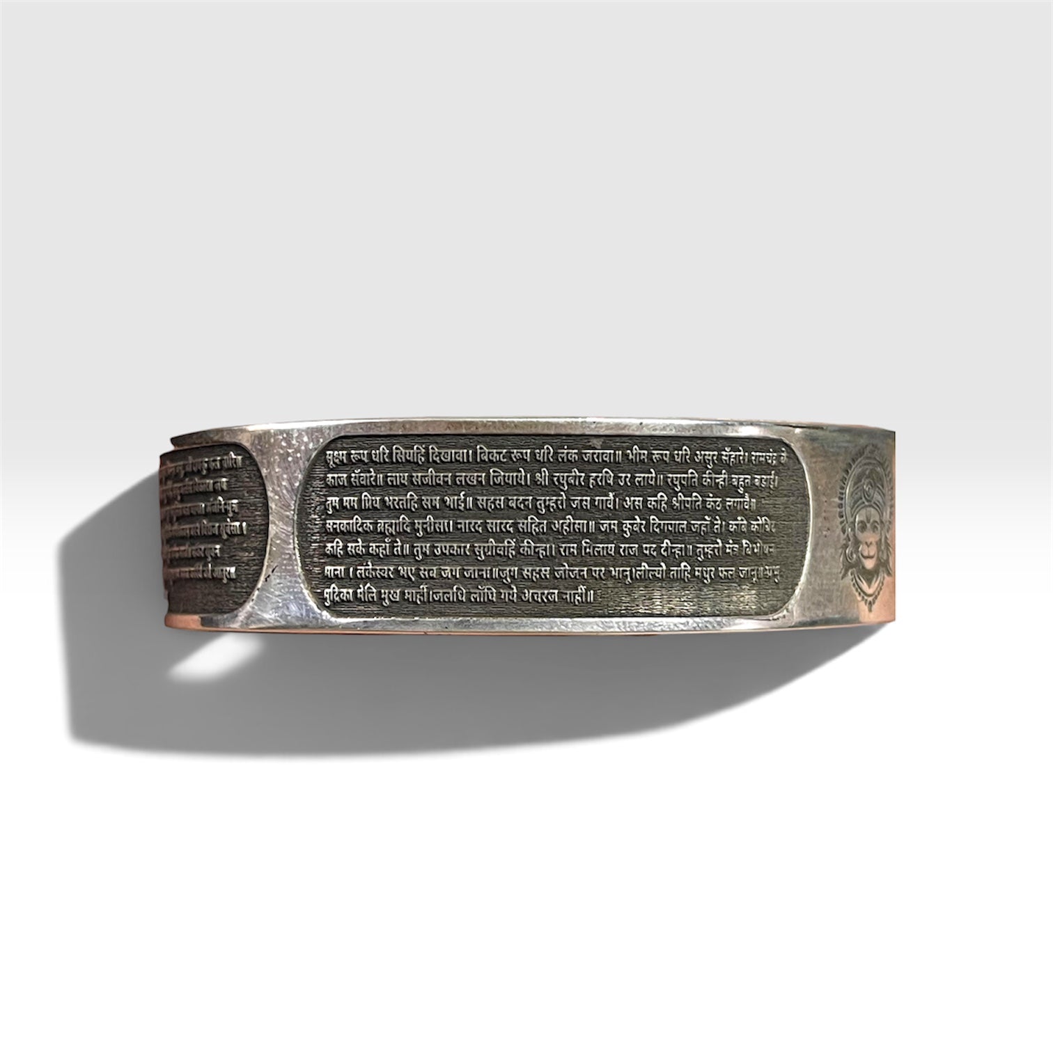 15 mm wide 925 silver Hanuman devotional kada