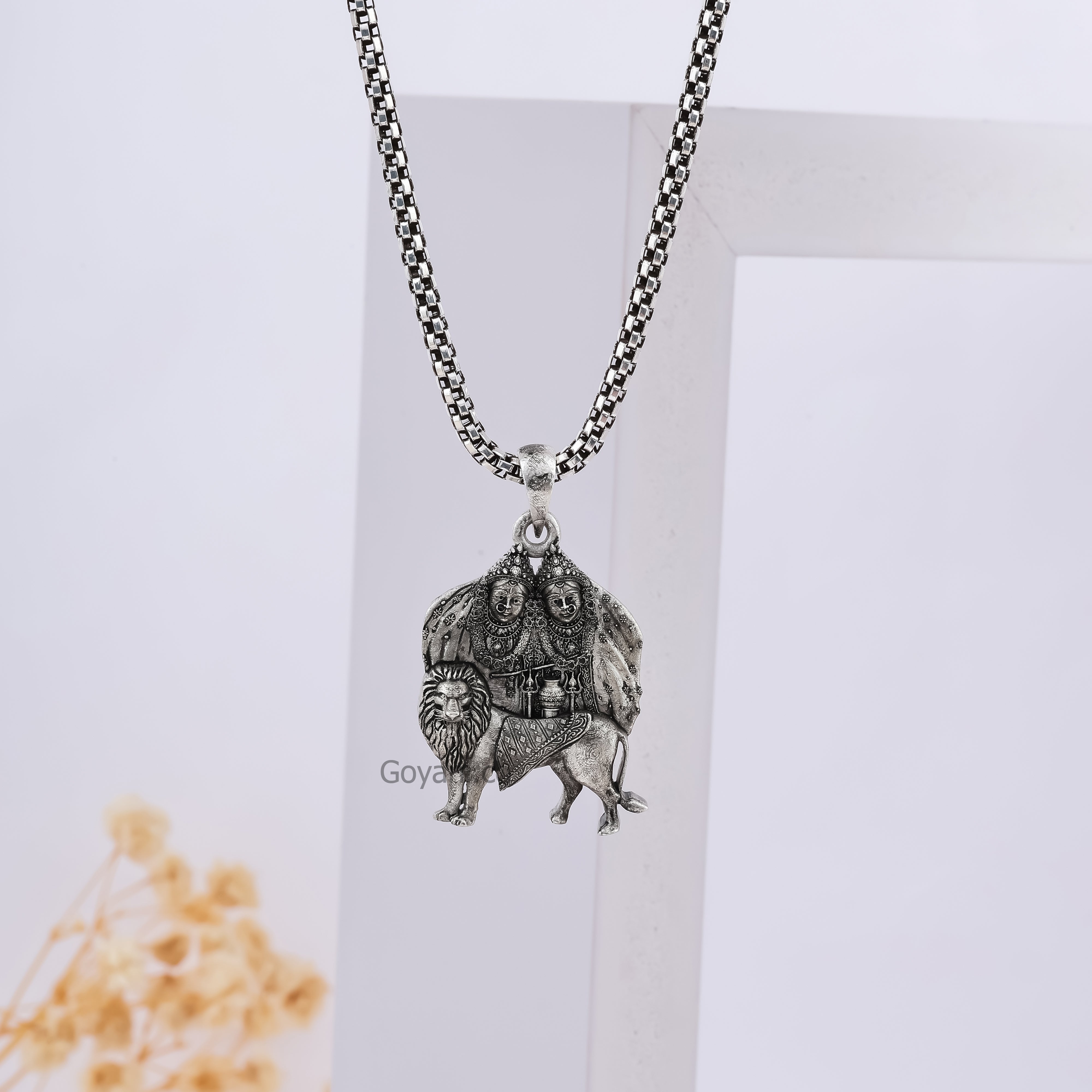 925 Silver Chamunda Maa Pendant