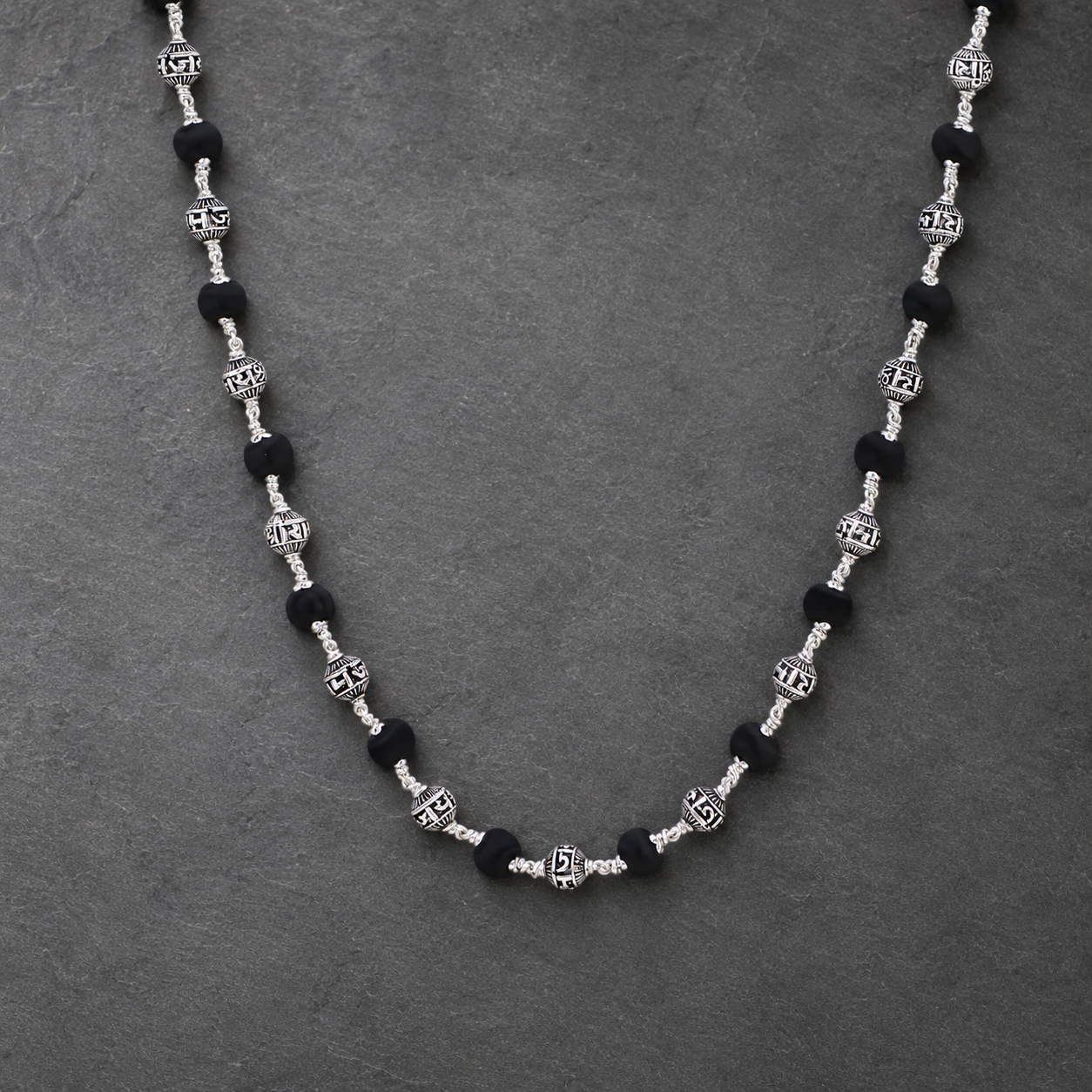 Premium Karungali Ram Mala styled for devotion