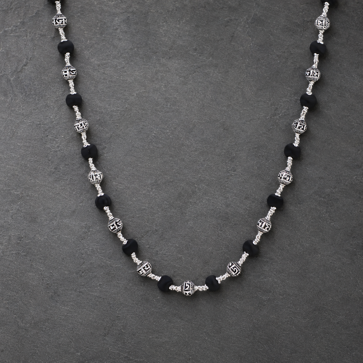 Premium Karungali Ram Mala styled for devotion