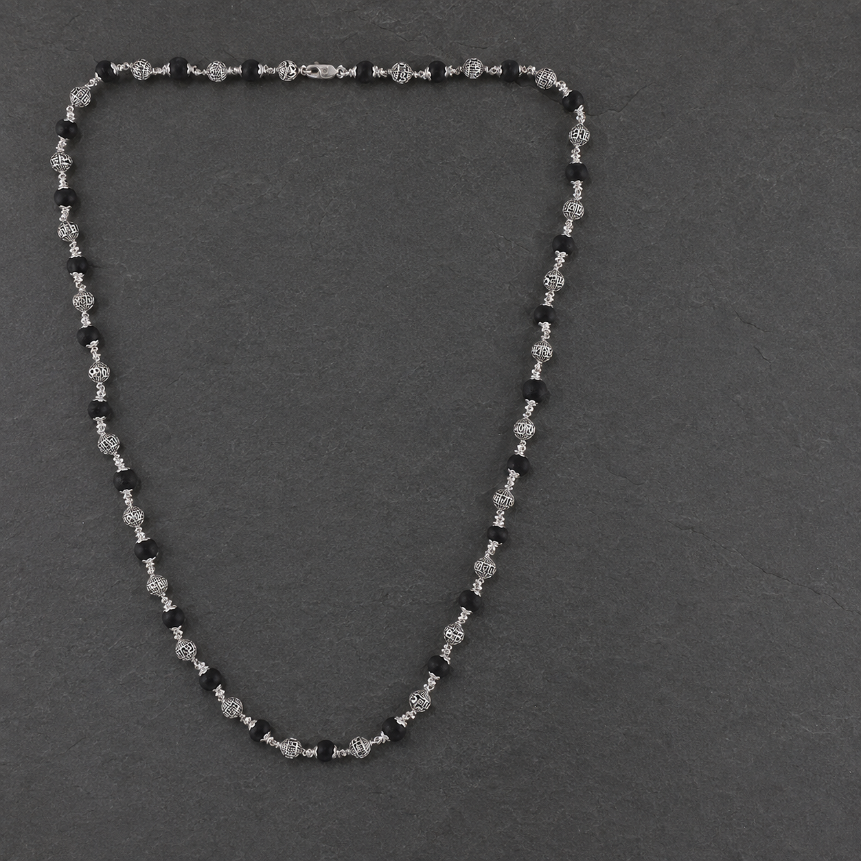 Premium Karungali Shiva Mala styled for meditation