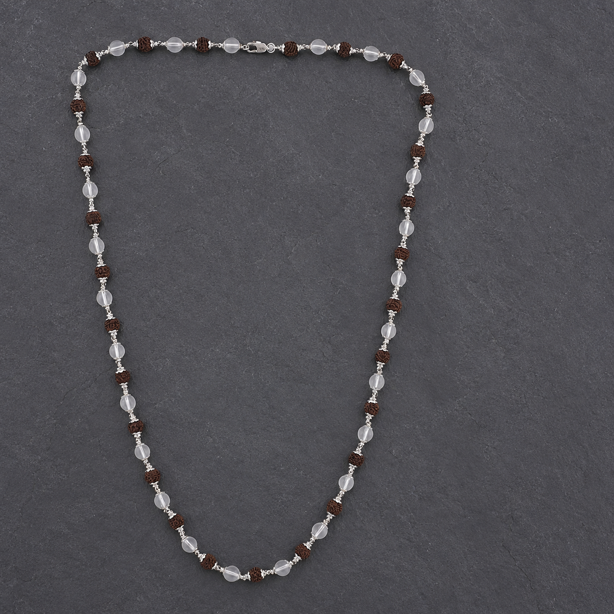 Rudraksha Sphatik spiritual Mala in premium presentation