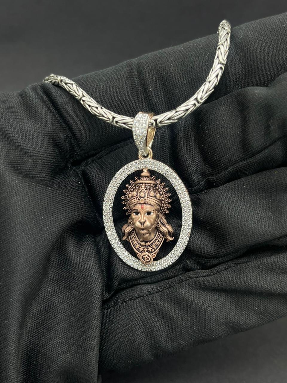 Hanumanji pendant with Meena work details