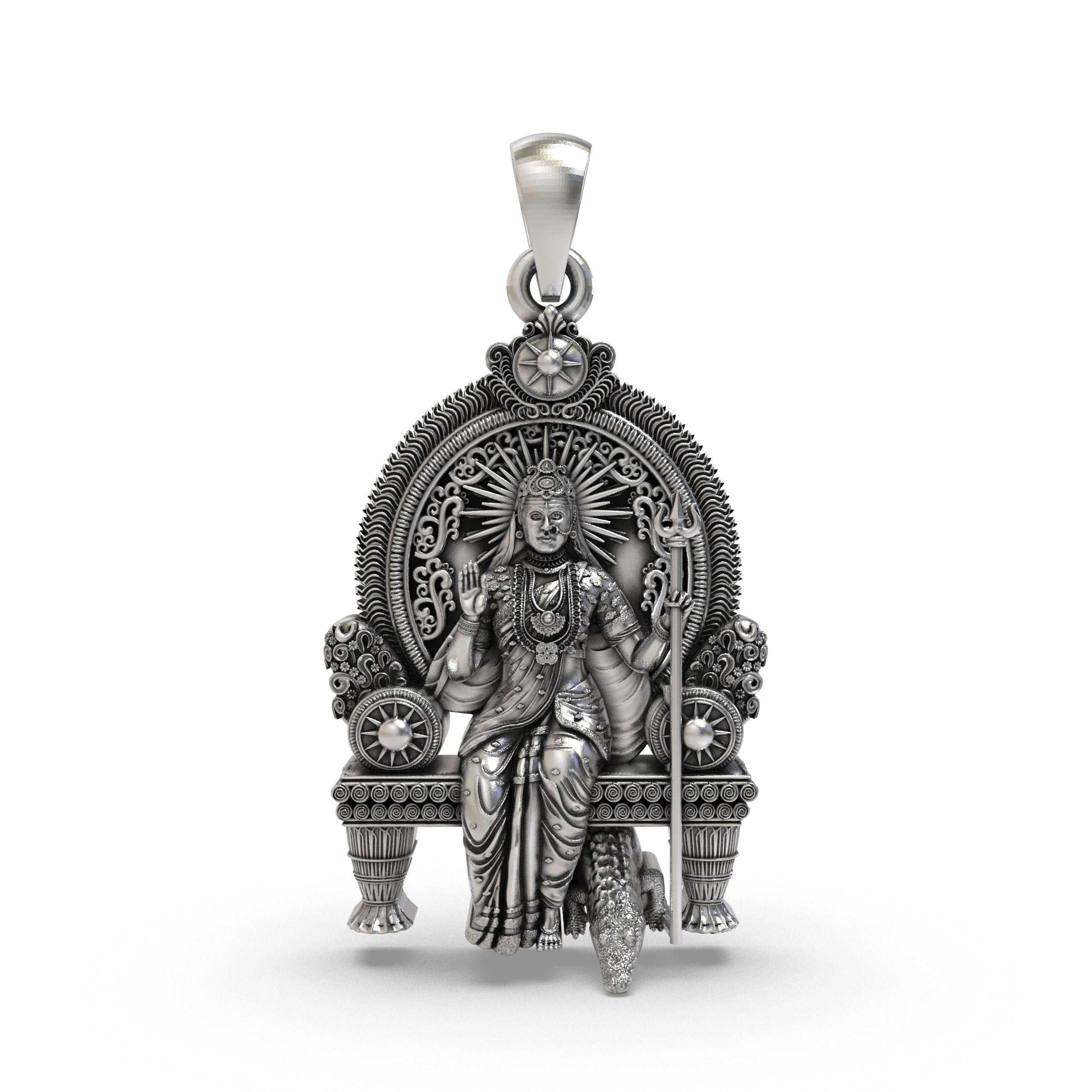925 Silver Khodiyar Maa Pendant