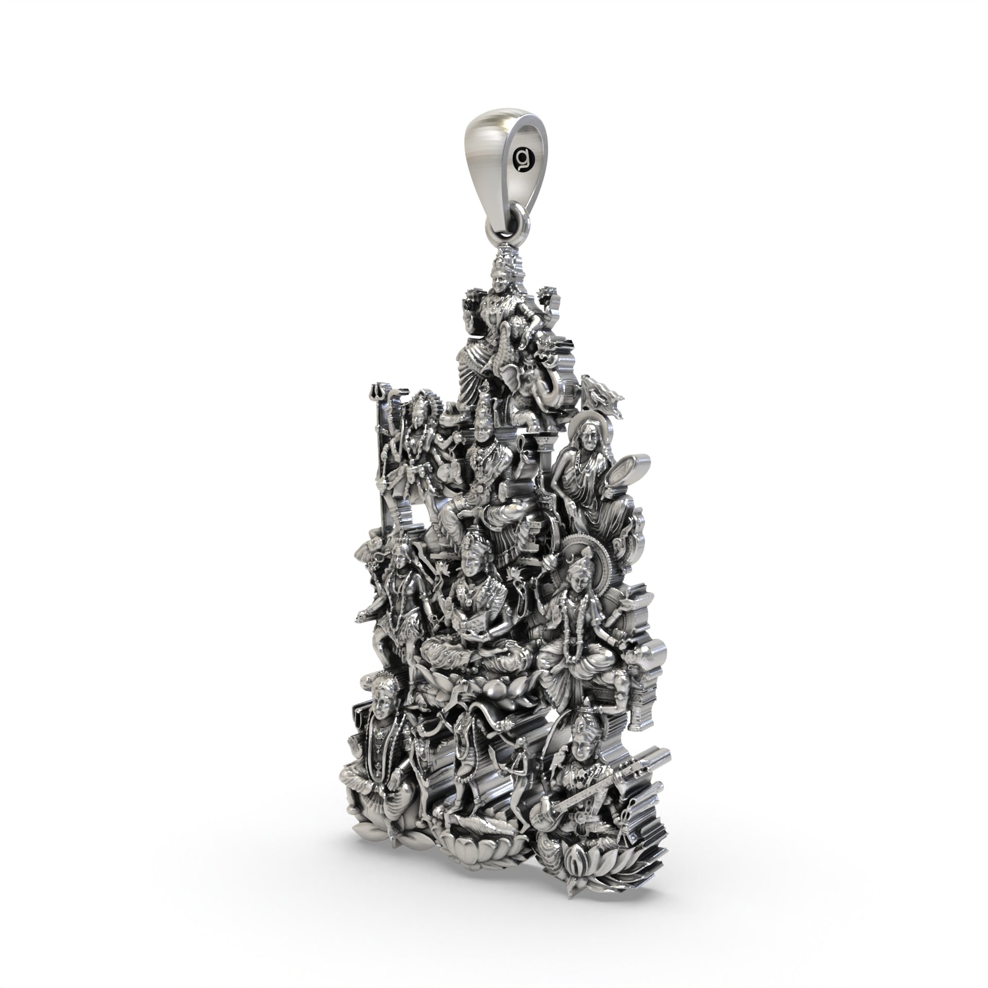 925 Silver Dasmahavidya Devi Pendant – Sacred Divine Feminine Symbol for Protection, Power & Spiritual Blessings