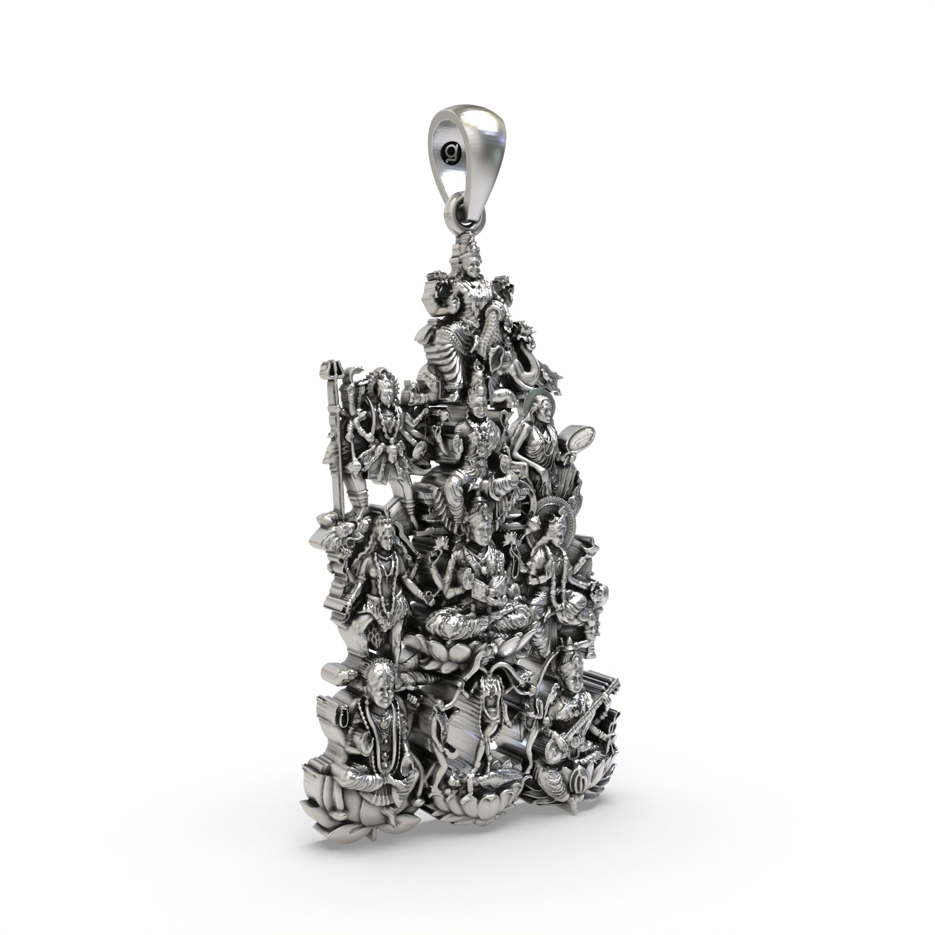 925 Silver Dasmahavidya Devi Pendant – Sacred Divine Feminine Symbol for Protection, Power & Spiritual Blessings