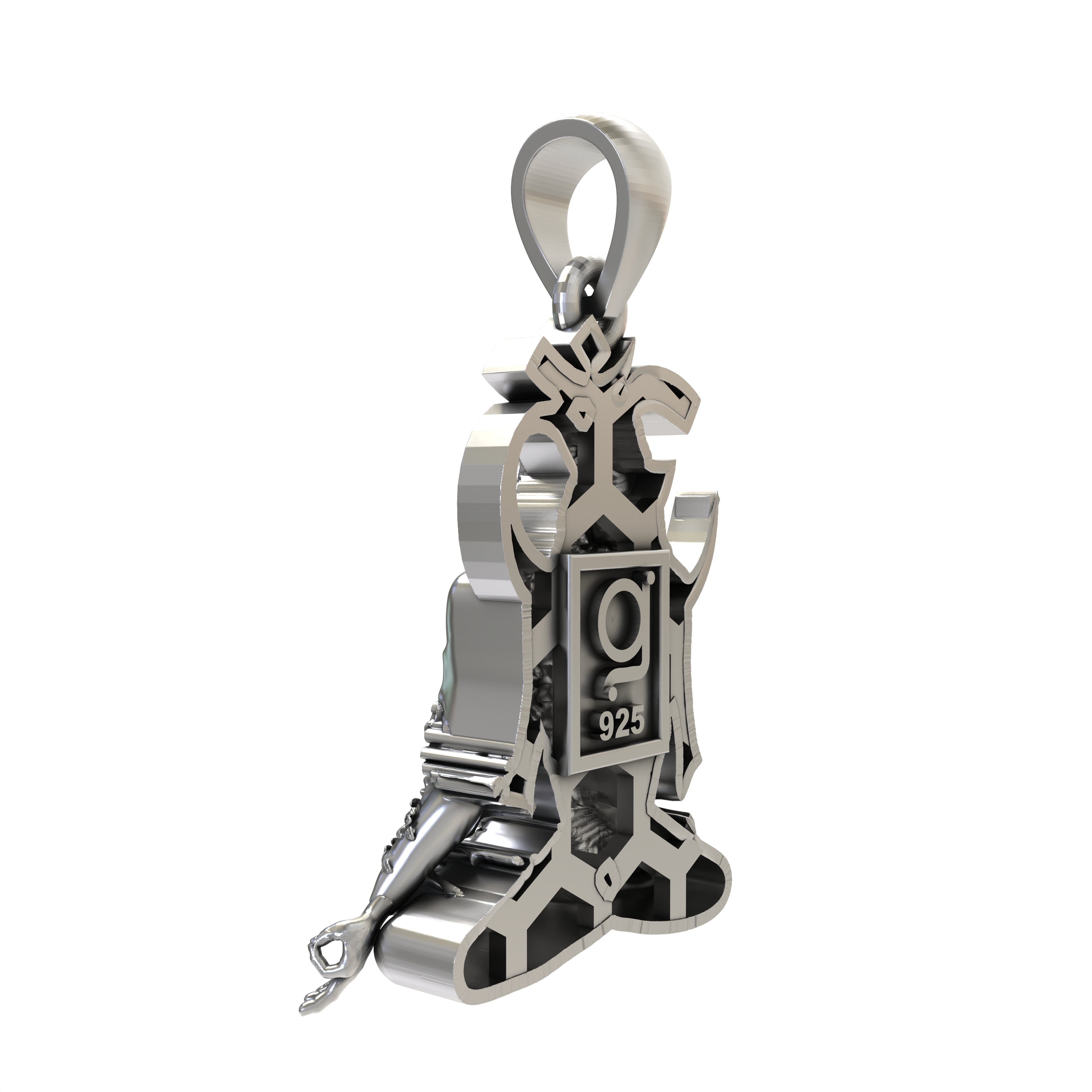 Gurushri Siddhnath (Jai Girnari) 925 Sterling Silver Pendant | Jai Gurudatt Spiritual Jewelry