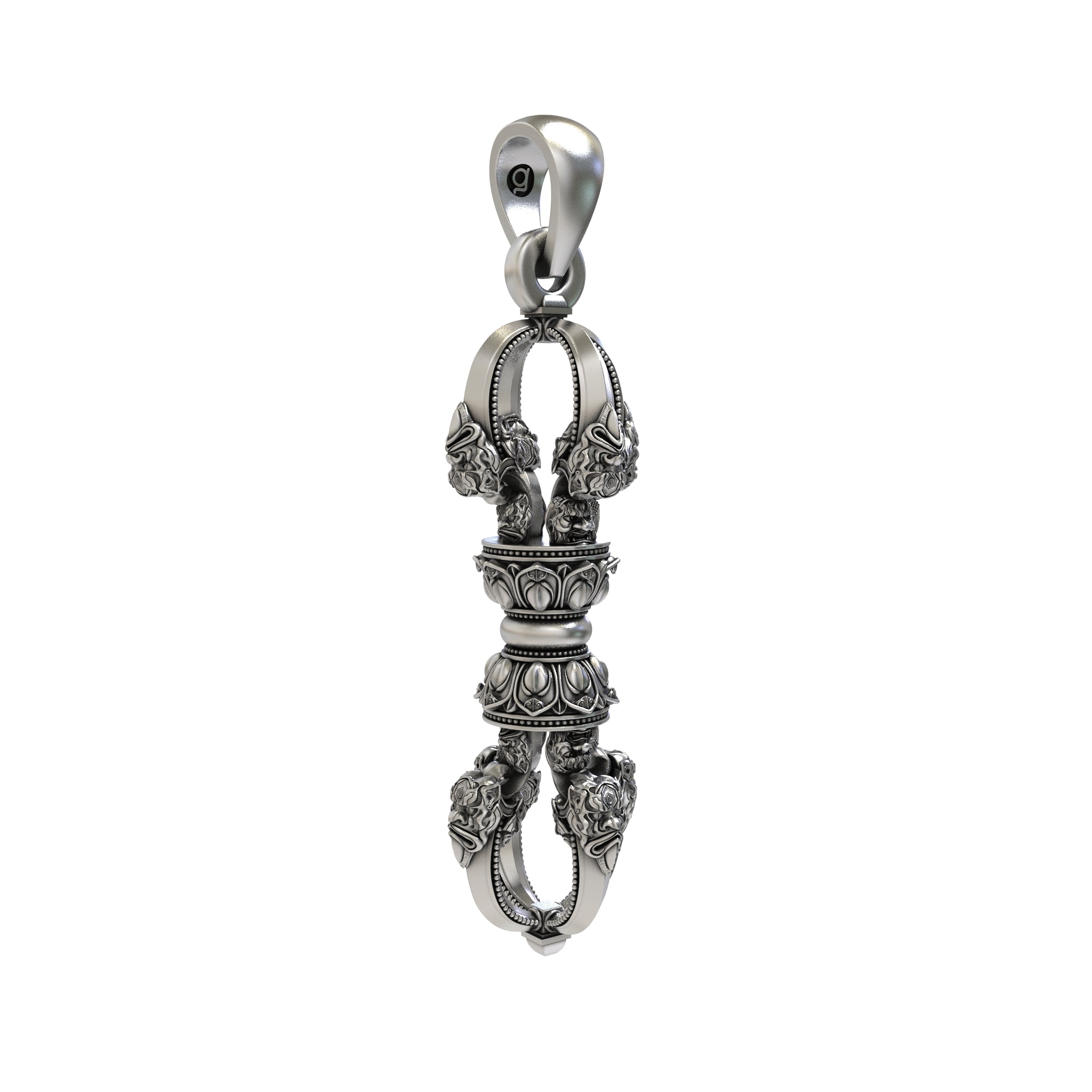 925 Sterling Silver Vajra Dorje Pendant